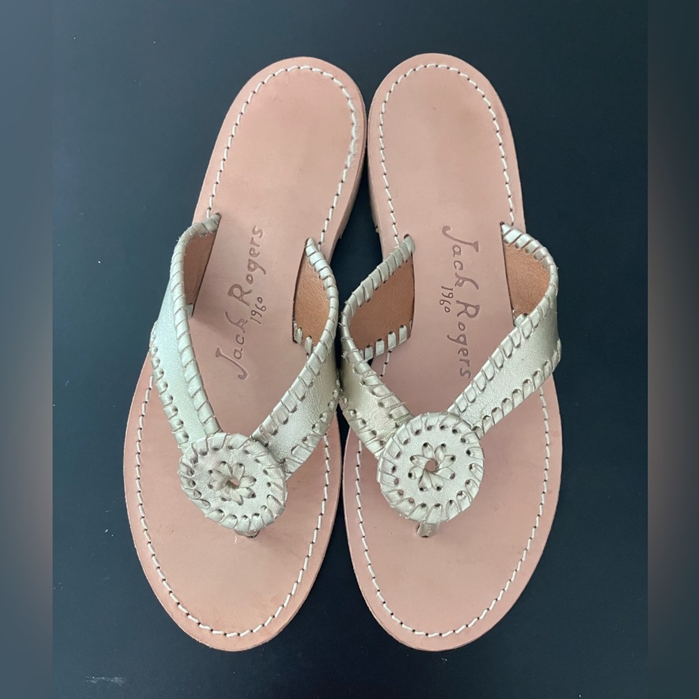 Jack Rodger’s gold leather Sandal